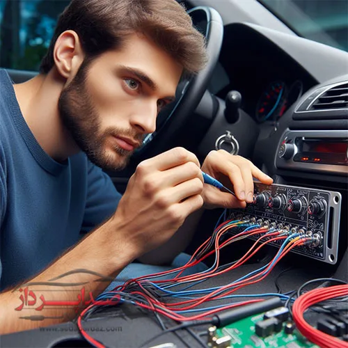 Check the connections of cables and wires of the amplifier