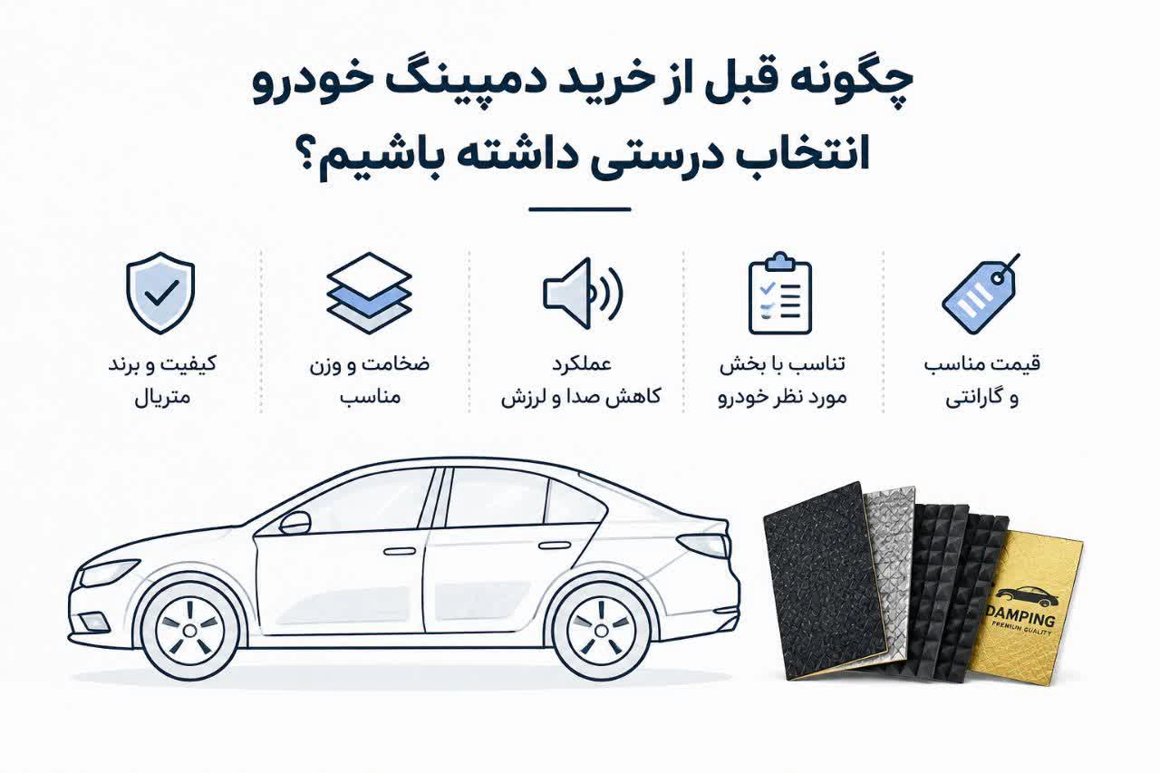 ۵ اشتباه مهم در انتخاب و نصب دمپینگ خودرو که باید بدانید 2 انتخاب درست دمپینگ خودرو