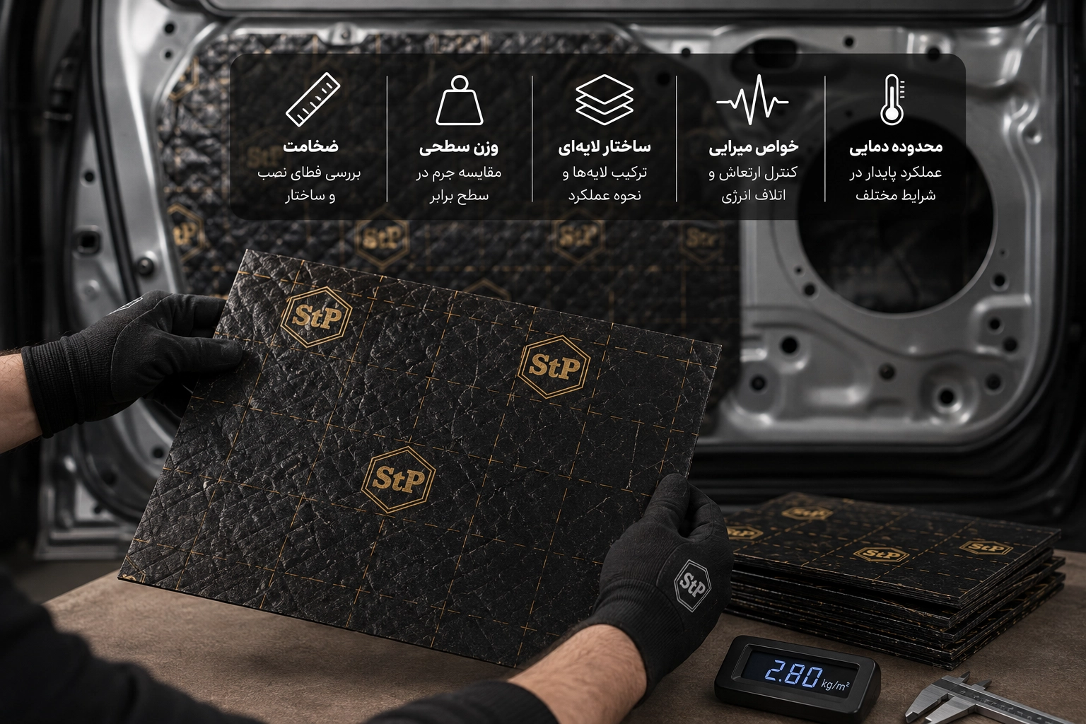 ضخامت دمپینگ در خودرو مهم تر است یا وزن؟ 2 بررسی ضخامت دمپینگ